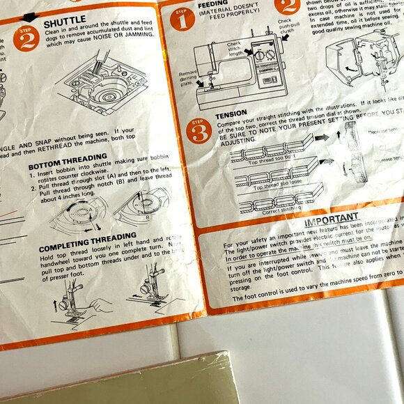 Kenmore sewing machine manual 385.1884180 and Stitch Insert - Acceptable Cond - Picture 5 of 8